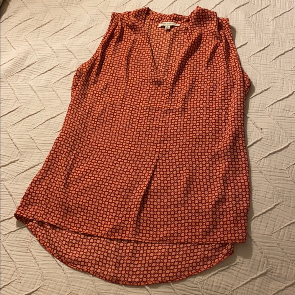 Rose + Olive silky top